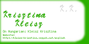 krisztina kleisz business card